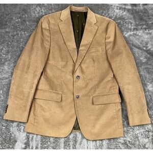 Tommy Hilfiger Mens 40R Tan Corduroy Blazer 2-Button Jacket Coat Double Vent EUC